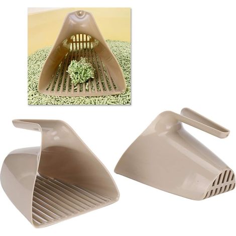 Lot de 2 pelles plastique avec poignée, outil nettoyage standard (1/4)