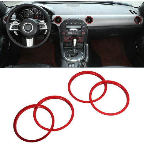 Anneaux décoratifs pour grilles d'aération compatibles avec les modèles Mazda MX-5 2009-2015 4 (1/5)