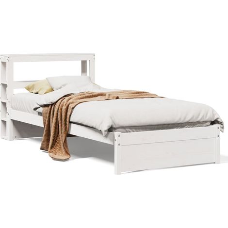 Maison Exclusive - Estructura de cama con cabecero madera pino bl (1/5)