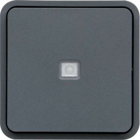 Va-et-vient étanche Cubyko associable à voyant lumineux Rouge - IP 55 - Gris - WNA003- Hager (1/3)