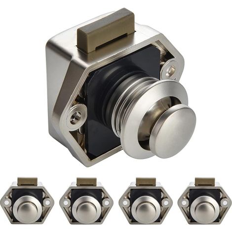 5pcs 20 mm Bouton poussoir Verrou armoire Loquet sans clé
