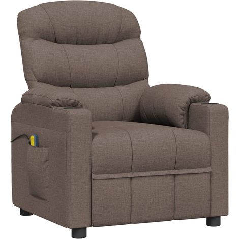 Fauteuil de Salon,Chaise,Fauteuil électrique de massage Taupe Tissu CFW726384 (1/5)