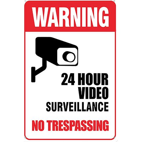 Panneaux de vidéosurveillance extérieure 2026 (20 x 30 cm) pour la surveillance à domicile (1/5)