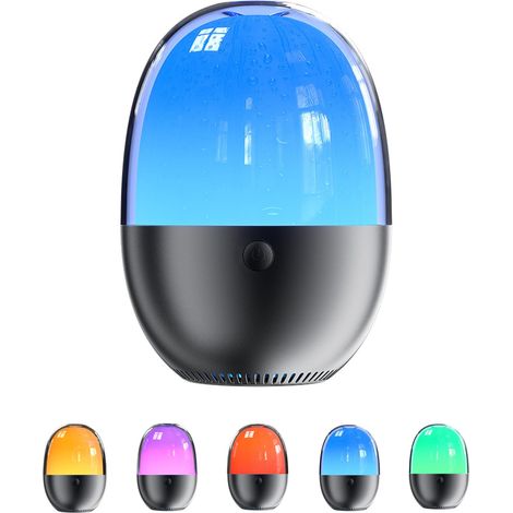 Humidificateur 210 ml Diffuseur d'arômes d'œufs, 2 en 1, Humidificateur d'huiles essentielles avec lumière 5 couleurs, diffuseur pour chambre à coucher, maison, bureau, chambre d'enfant (gris) (1/5)