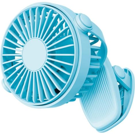 Ventilatore portatile con clip e luce colorata per passeggino e seggiolino auto