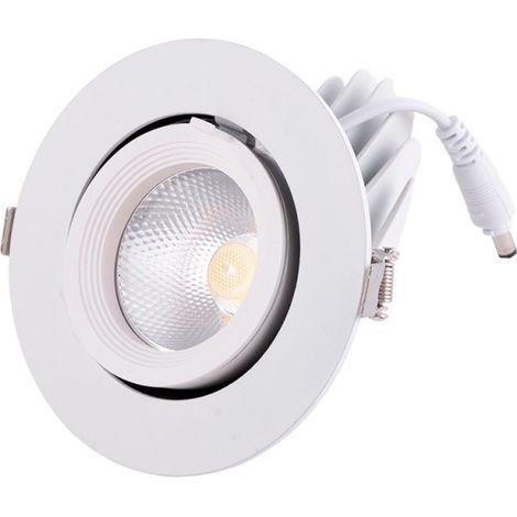 Faretto LED da incasso 20W 1900Lm 3000ºK Circolare Orientabile 40.000H [HO-COB-C-OR-20W-WW] (1/5)