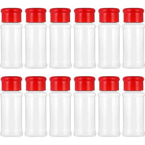 Lot de 12 salières et poivrières en plastique pour épices, sel, poivre, récipients à épices (1/5)