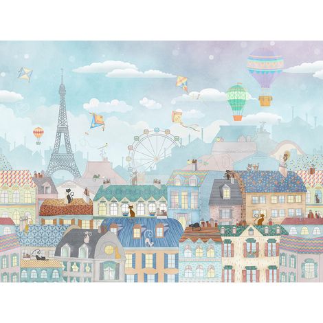 Papier peint panoramique Enfants - Paris - 325 cm x 244 cm (1/2)