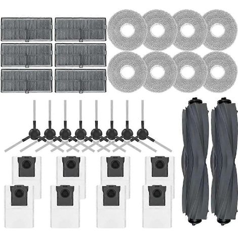 Pièces de rechange pour aspirateur Dreame L10s Ultra Gen 2 / L30s Ultra : brosse principale, brosse latérale, filtre HEPA et sac à poussière (1/5)