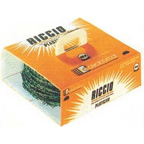 1ROTOLO FILO SPINATO MT.100 PLASTIFICATO "RICCIO"