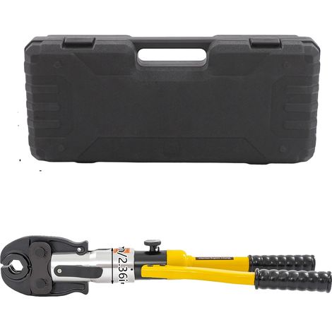Outil de sertissage hydraulique, force de 10 tonnes, matrices interchangeables polyvalentes, Jaune (1/2)