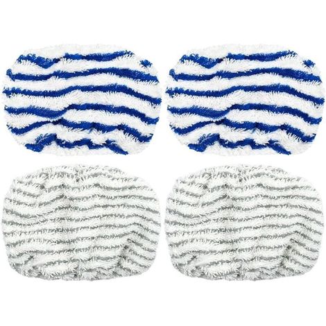 4 Pièces Applicable à Rowenta Clean And Steam Accessoires pour Rowenta Clean & Steam ZR005801/RY7/RY8, Accessoires Pour Steam Machines, Steam Cleaner Accessories, Tampons Lavable en Microfibre
