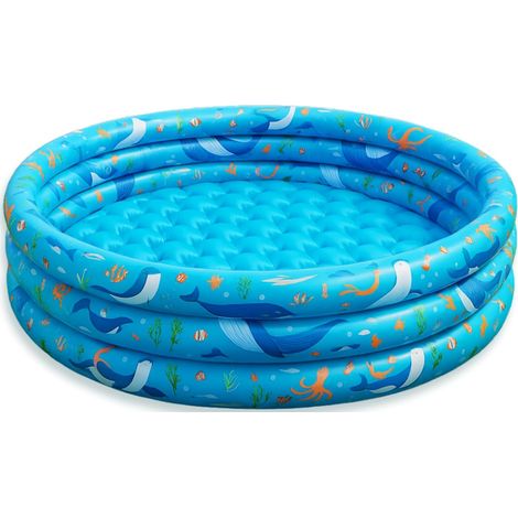 Piscine gonflable pour enfants adaptée aux tout-petits, piscine gonflable ronde en plastique de 120 cm, jeux d'eau en extérieur. (1/5)