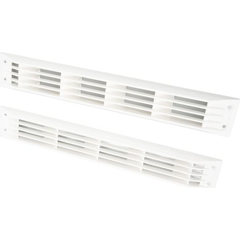 1 paire de grilles de ventilation rectangulaires blanches pour caravane, camping-car ou bateau (1/5)