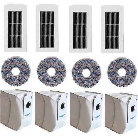 Filtre de 12PCS X5 PRO MAX/X5 Robot Aspirateur Sac à poussière Serpillière Cloth HEPA Filtre de remplacement Spare Pa (1/5)