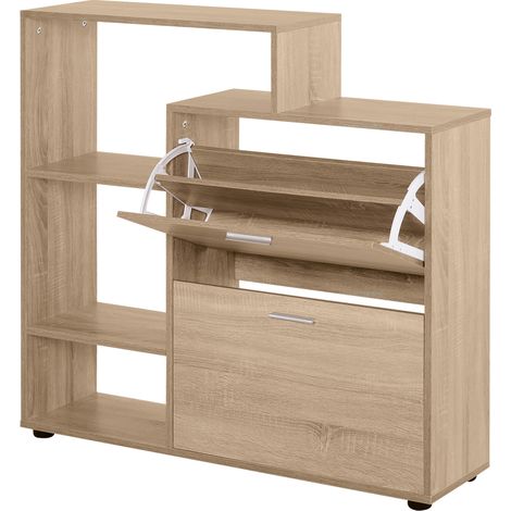 HOMCOM  Scarpiera Salvaspazio Design Moderno Elegante da Ingresso 101,5  x 25,5