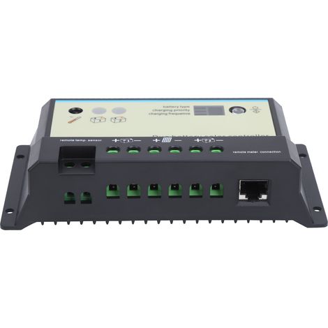 Contrôleur solaire plastique double batterie chargeur camping-car 8 broches RJ45 EPIPDB-COM 12/24V DC (DB-20A) (1/5)