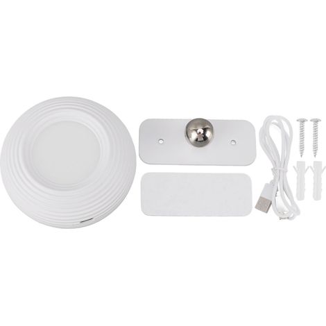 Ortviai Applique murale LED rechargeable sans fil avec aimant, rotation à 360°, 3 couleurs, commande tactile, 2000 mAh (1/5)