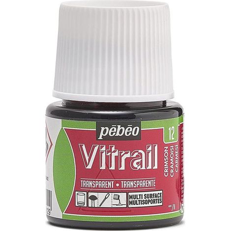 Peinture Vitrail - Pebeo - Cramoisi - 45ml - Brillant - Transparent (1/5)