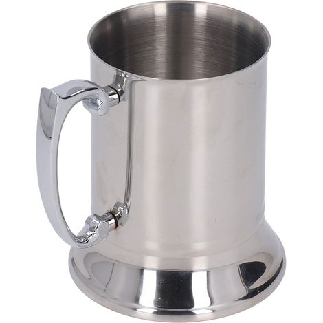 Chope à bière à double paroi en acier inoxydable isolé, antirouille et anticorrosion, idéale pour les bars. (1/5)