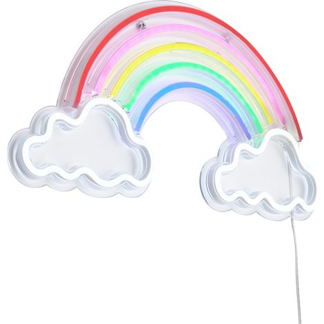 QAZQA Neon Wall Lamp Multicolor incl. LED - Rainbow (1/5)