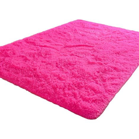 Tappeto morbido a pelo lungo per camera da letto e soggiorno – Qnjujn – 160 x 230 cm, peluche ultra morbido, colore neutro