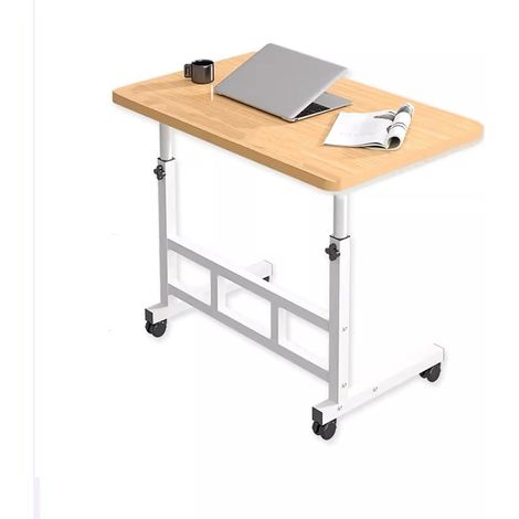 Bureau Hauteur réglable, Table d'ordinateur Mobile lit, Bureau d'étude Multifonctionnel, pour Travailler, Lire et écrire