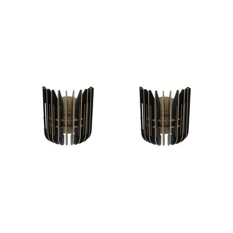 Pack 2 Aplique de pared Tulipa, Estructura de MDF 20x18x16 CM
