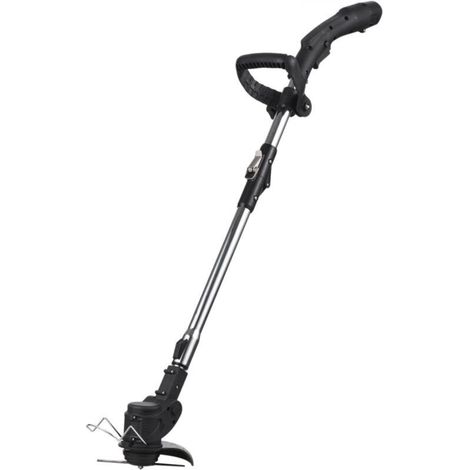 Coupe-herbe sans fil 12 V - Machine de désherbage légère - Lame de coupe en métal réglable en hauteur pour jardin et cour - Tonte des buissons - Élagage de la pelouse (1/4)