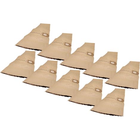 vhbw 100x sacchetto compatibile con Nilfisk-Alto GM130, GM115, UZ932, UZ872, UZ934 Terrier / Cubic aspirapolvere - 34cm x 17cm Marrone