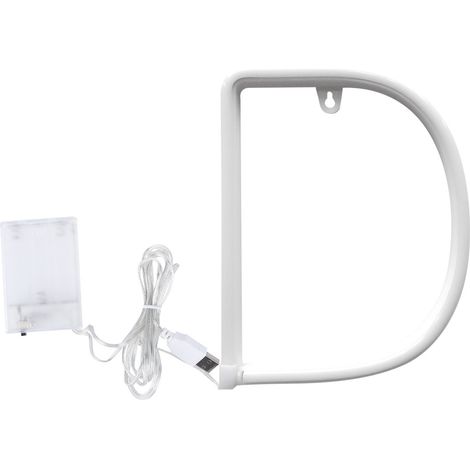 Lampe LED chaude en forme de lettre au néon décorative pour demande mariage fête d'anniversaire vacances D (1/5)