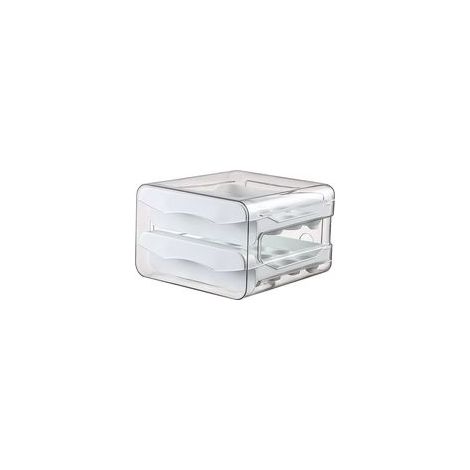 Boîte à œufs en Plastique,Tiroir à œufs Pour Réfrigérateur,32 Œufs Boite a Oeuf Frigo, Boîte de Rangement D'œufs à Tiroir Transparent Empilable, Pour la Conservation des Oeufs (1/5)