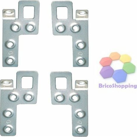 Staffa Reggipensili Mensole Pensili Cucina Dx Sx Zincata 4 Pz