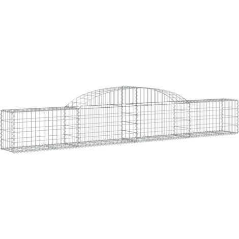 Maison Exclusive - Panier de gabions arqué 300x30x40/60 cm Fer galvanisé