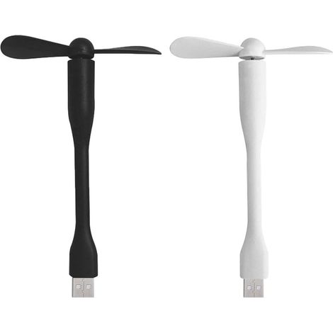 Ventilateurs USB,Petit ventilateur,USB petit ventilateur, 2 pcs Ventilateur USB Portable,Ventilateur USB Réglable à 360°, Silencieux Ventilateur,USB Ventilateur Portable Rechargeable de Poche (1/5)