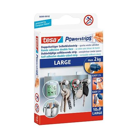 Tesa Powerstrips® LARGE nastri autoadesivi bianchi
