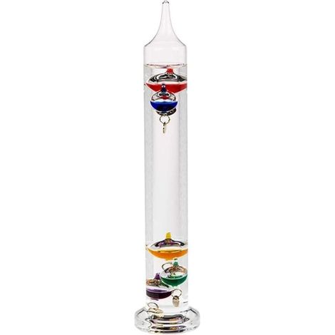 Dekoratives Objekt/Galileo-Thermometer aus Glas/Abmessungen: 28 x 5,5 cm (1/4)