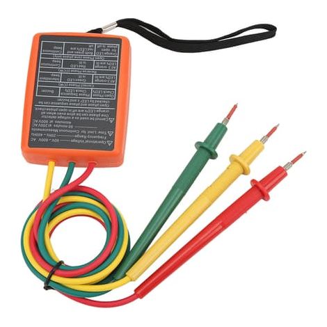 Testeur de rotation triphasé numérique SM852B, séquenceur de phase portable AC 60-600V pour tests électriques (1/5)