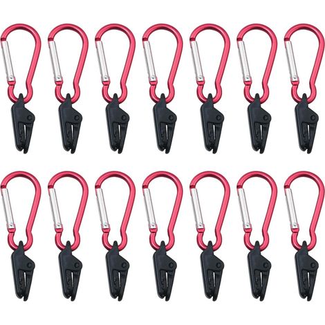 Paquete de 4 clips para tiendas de campaña resistentes al viento, clips tipo tiburón, sujetadores antideslizantes para tela de toldo, adecuados para cubiertas de lona para barcos y cubiertas de piscin (1/4)