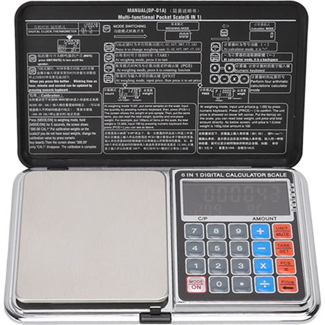 Balance de cuisine numérique avec calculatrice 0,01/100 g, balance de précision pour la pâtisserie et les aliments, écran rétroéclairé blanc. (1/5)