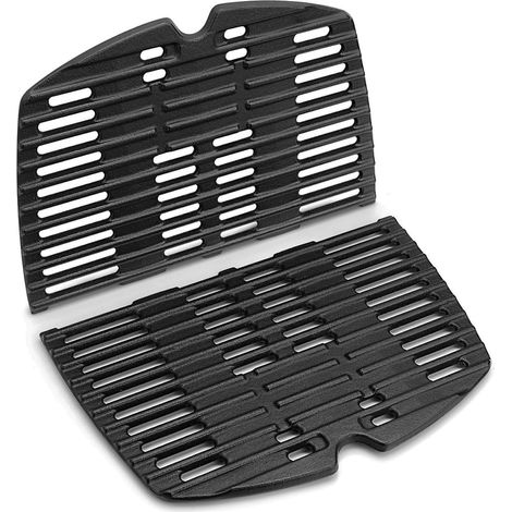 7645 Grille de cuisson en fonte pour Weber Q200, Q220, Q2000, Q2200 Series, 27,3 x 38,9 cm, pièces de rechange pour barbecue Weber avec pièces de rechange