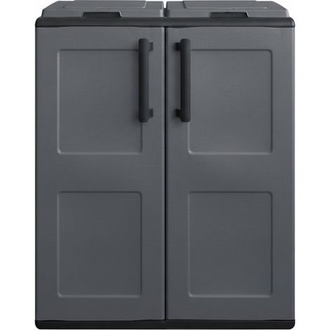 Armoire mi-hauteur en polypropylène de la ligne eco, pratique pour une utilisation maximale de l'espace, l 680 x l370 x h 840 mm terracotta (1/5)
