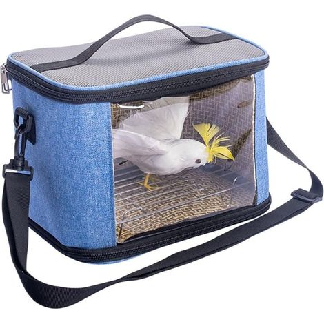 Sac de transport pour oiseaux, cage de voyage, sac à dos indestructible en maille d'acier inoxydable pour perroquet, sac de voyage portable pour oiseaux, cage de voyage transparente et respirante pour (1/5)