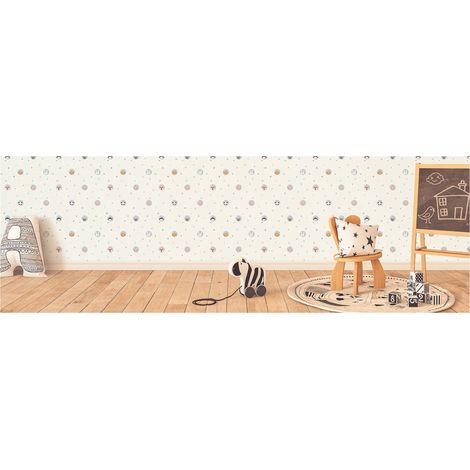 TADESSI Tapete Kinderzimmer M1-No.762 Vliestapete Blau Weiß Tapete mit Tieren Jungenzimmer Mädchenzimmer (1/5)