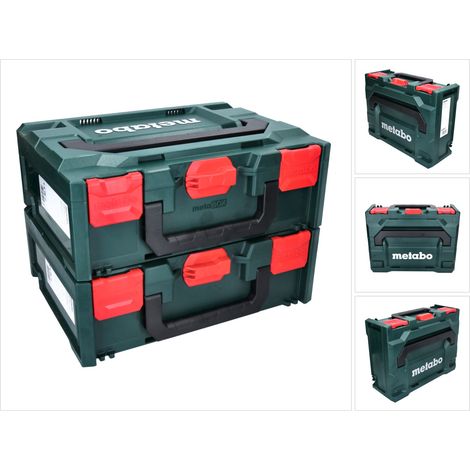 Metabo metaBOX 145 Set 2x System Werkzeug Koffer Stapelbar 396 x 296 x 145 mm - ohne Einlage (1/5)