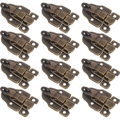 métalliques vintage pour boîtes en bois lot de 12 fermeture (1/5)