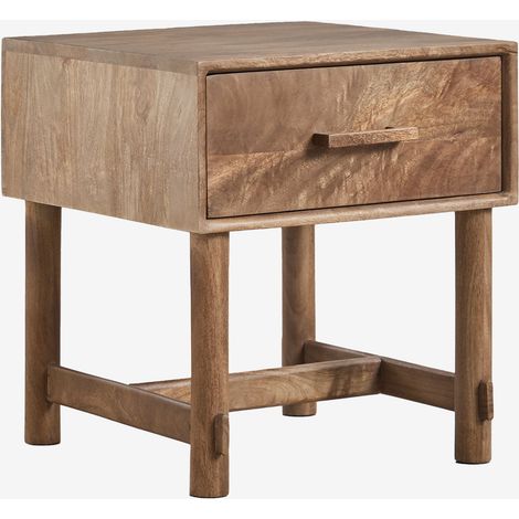 Pack de 2 mesitas de noche 45x45 cm en madera de mango Aloma SKLUM (1/5)