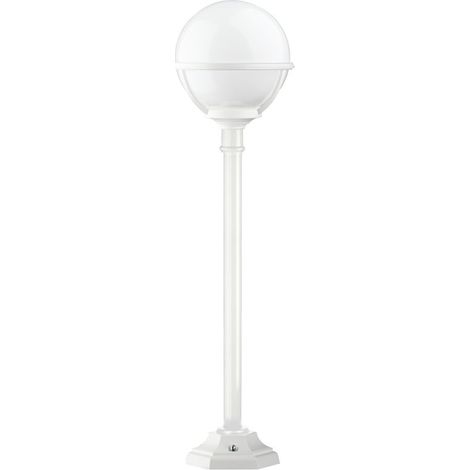 Baliza exterior clásica CLIC-CLAC GLOBO E27 42 W IP43 1060 mm Blanco (1/2)