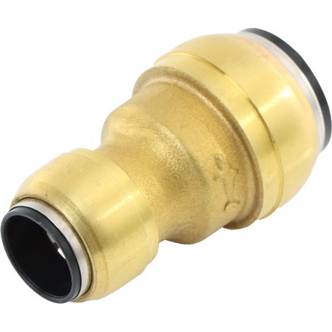 ELMAG Reduzier-Steckverbinder Messing SharkBite für Rohr 22 mm auf 15 mm (1/2)
