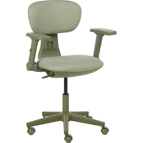 Silla de oficina ergonómica respaldo ajustable asiento deslizante reposabrazos ajustables soporte lumbar verde Core (1/5)